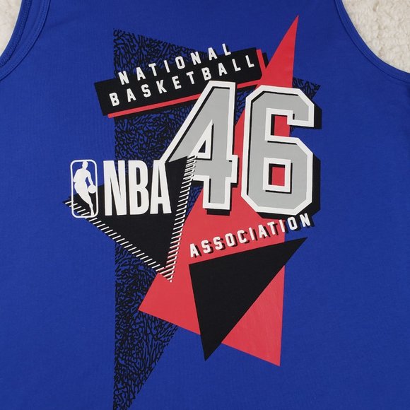 NBA 46 MEN'S T-SHIRT BLUE/RED SIZE LARGE - Picture 2 of 10